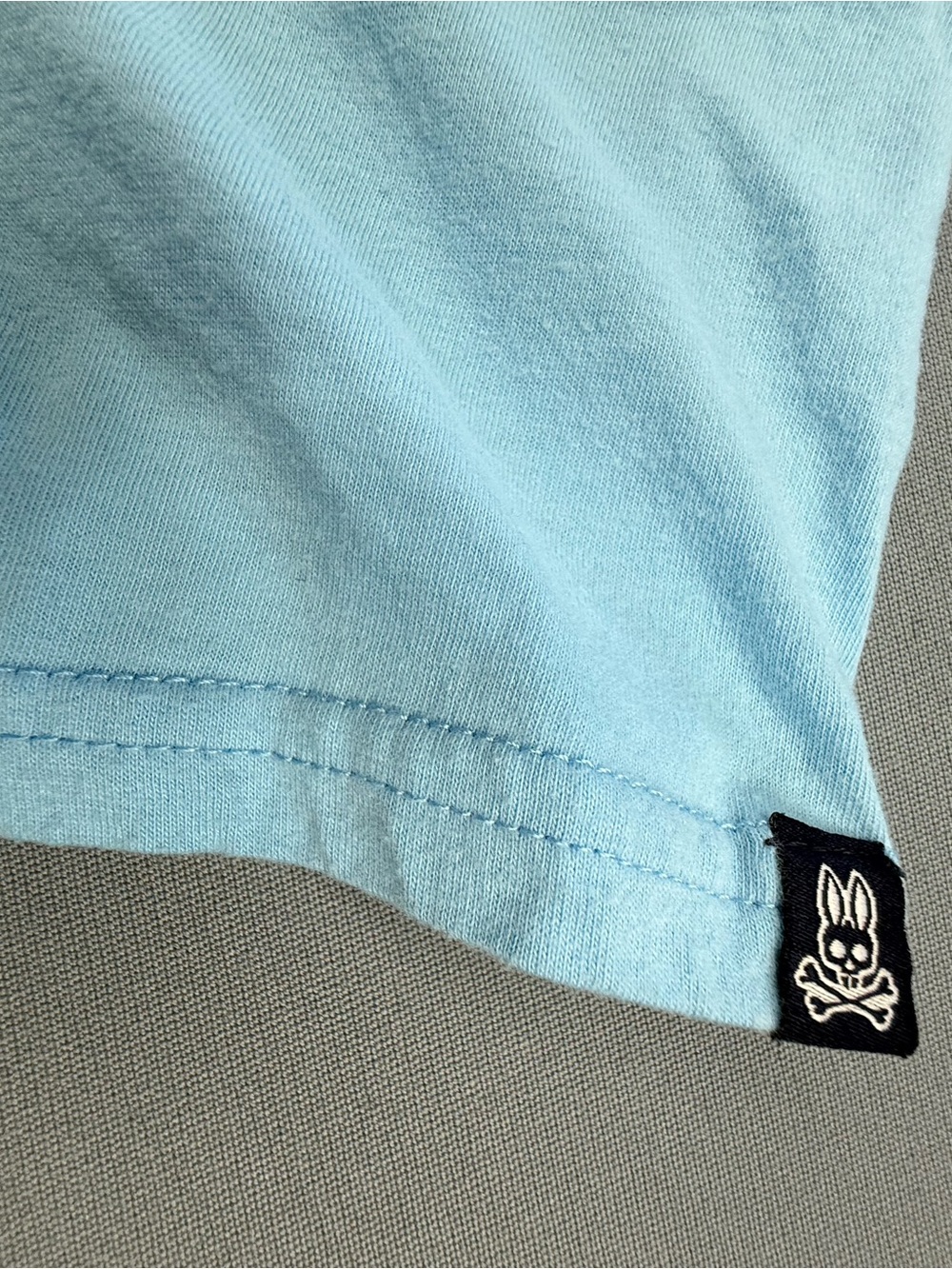 Psycho Bunny t-shirts. 2 Men's Light Blue and Gray - Picture 3 of 8